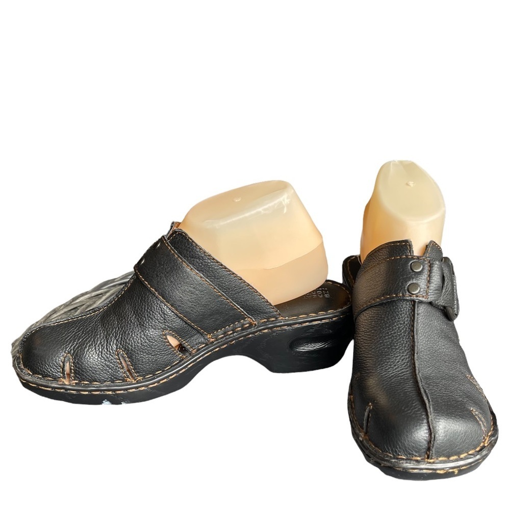 Great Northwest Clothing Company Black Leather Upper Clogs Slip On Sandal Size:8